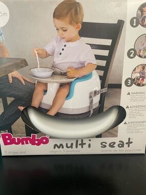 Bumbo Multi Seat - White with Blue Trim